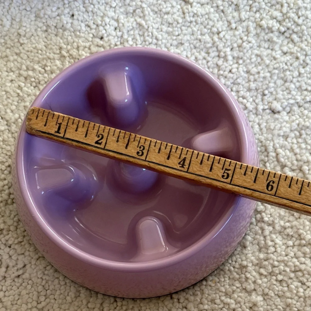 2- Pink Go Slow Anti Gulping Dog /Cat Feeding Bowls